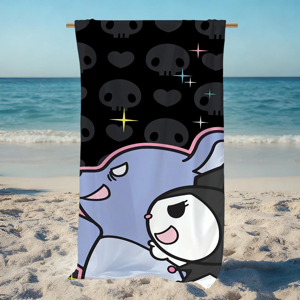 CUTE K-kuromi-i Towel Beach Quick Dry Soft Pool Towels Gift for Travel Gym Shower Camping sports