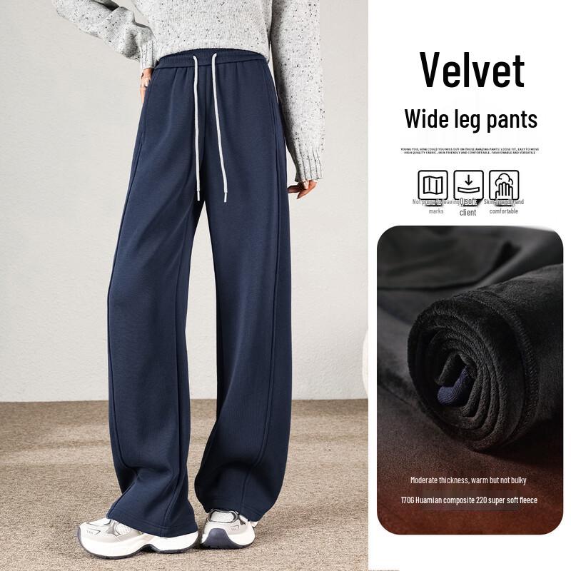 

Handu Yishe Women s High-Waist Fleece-Lined Banana Casual Pants M