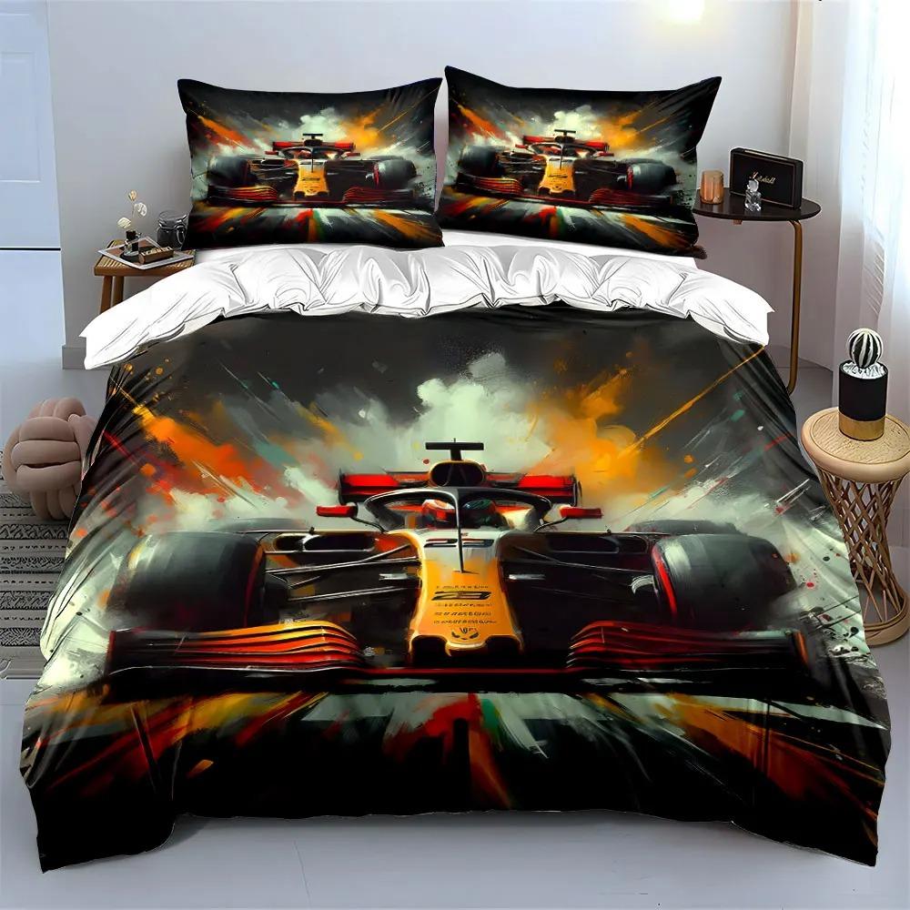 High-speed race car Bedding Set Duvet Cover Pillowcase Kids Boy Girl Bedroom Decoration Single Double size 2/3piece set