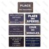 Place Des Aperos Plaque Metall Vintage Französisch Retro Metall Zinn Zeichen Bar Pub Club Wand Dekor Eisen Malerei Dekorative platte
