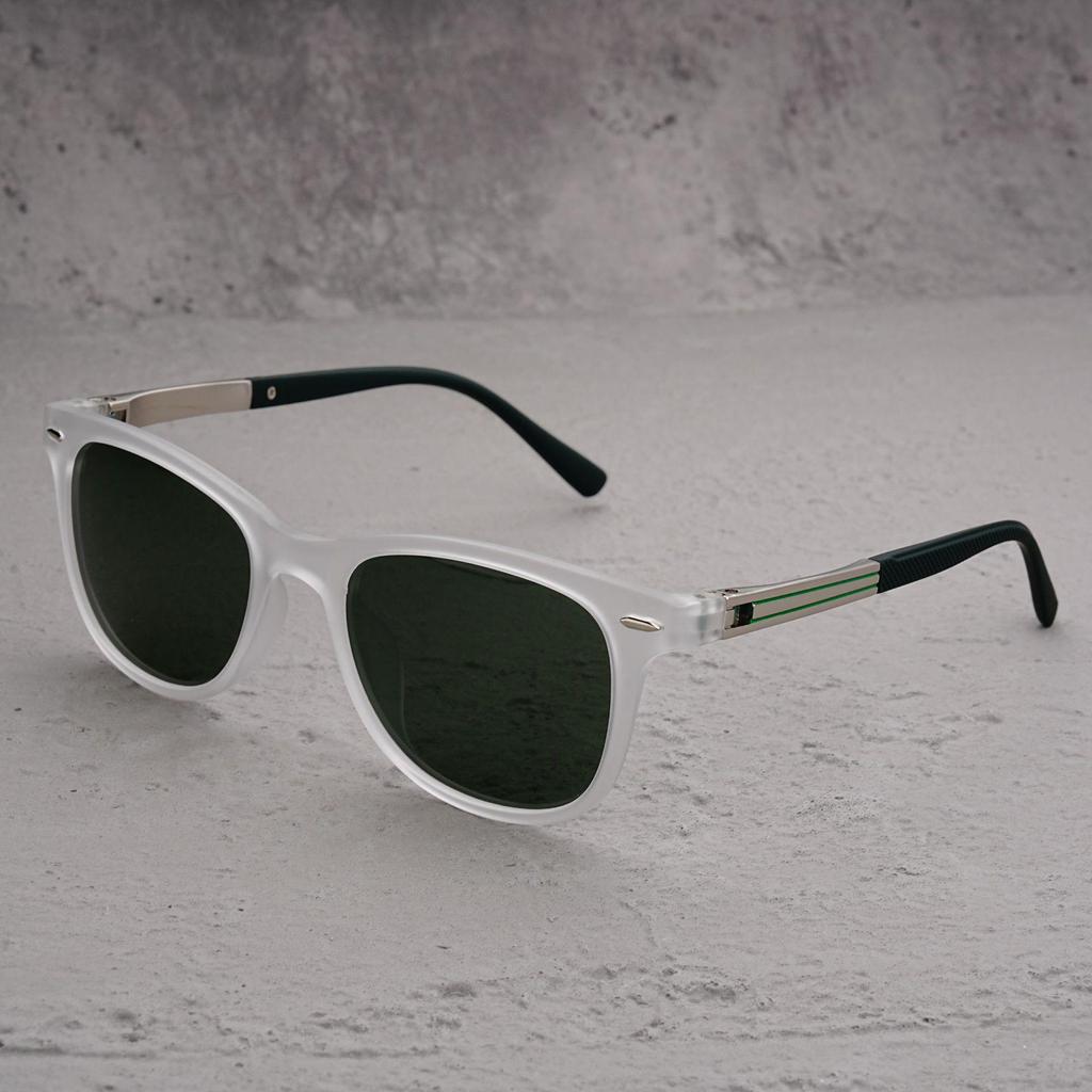 Retro Classic Polarized Sunglasses with Square Frame and Rivet Design