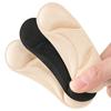 4 Pairs Curved Heel Grip Pads Soft Faux Suedes Sponge Cushions for High Heels Comfort and Pains Relief in Long Standing