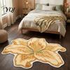 Quick Drying Door Mat Lily Shape Floor Mat, Absorbent Velvet Rug for Bathroom And Entrance, Non-slip Decorative Entrance Flower Bedroom Dressing