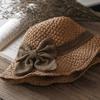 Faltbarer geflochtener Strohhut Atmungsaktive Strandkappe Vintage Sonnenschutzhut Resort Wear