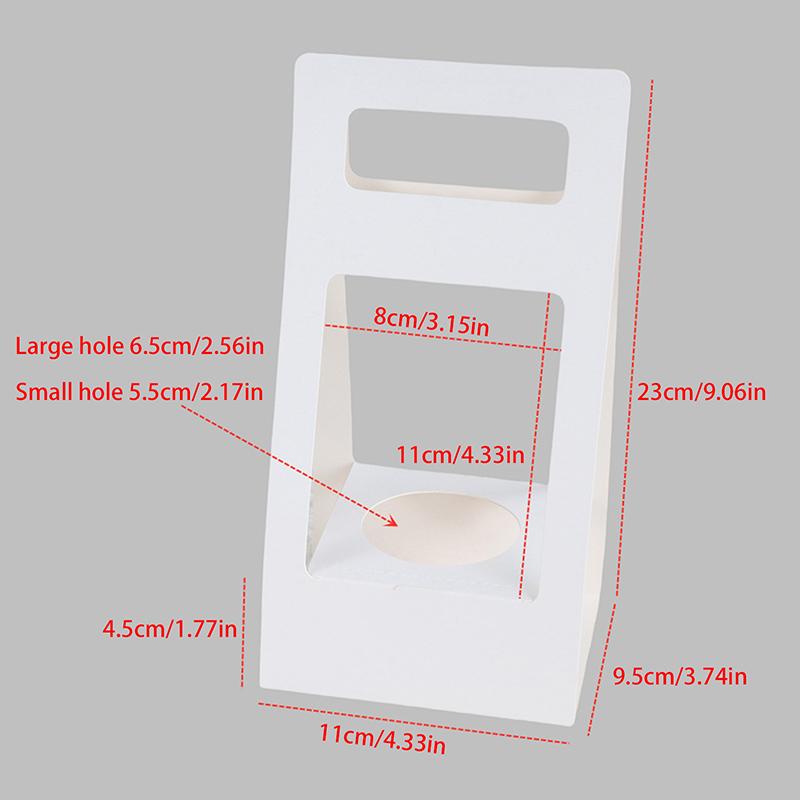 

Двусторонняя водонепроницаемая крафт-бумага, переносная корзина для цветов, ручка для букета, картонная коробка, креативная коробка для упаковки букетов и праздничных подарков белый