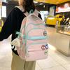 Girls Block Color Schoolbag Female Junior High School Students Backpack Grade Three To Five and Six Backpack