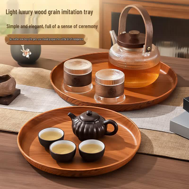 Japanese Style Imitation Wood Grain Tea Tray