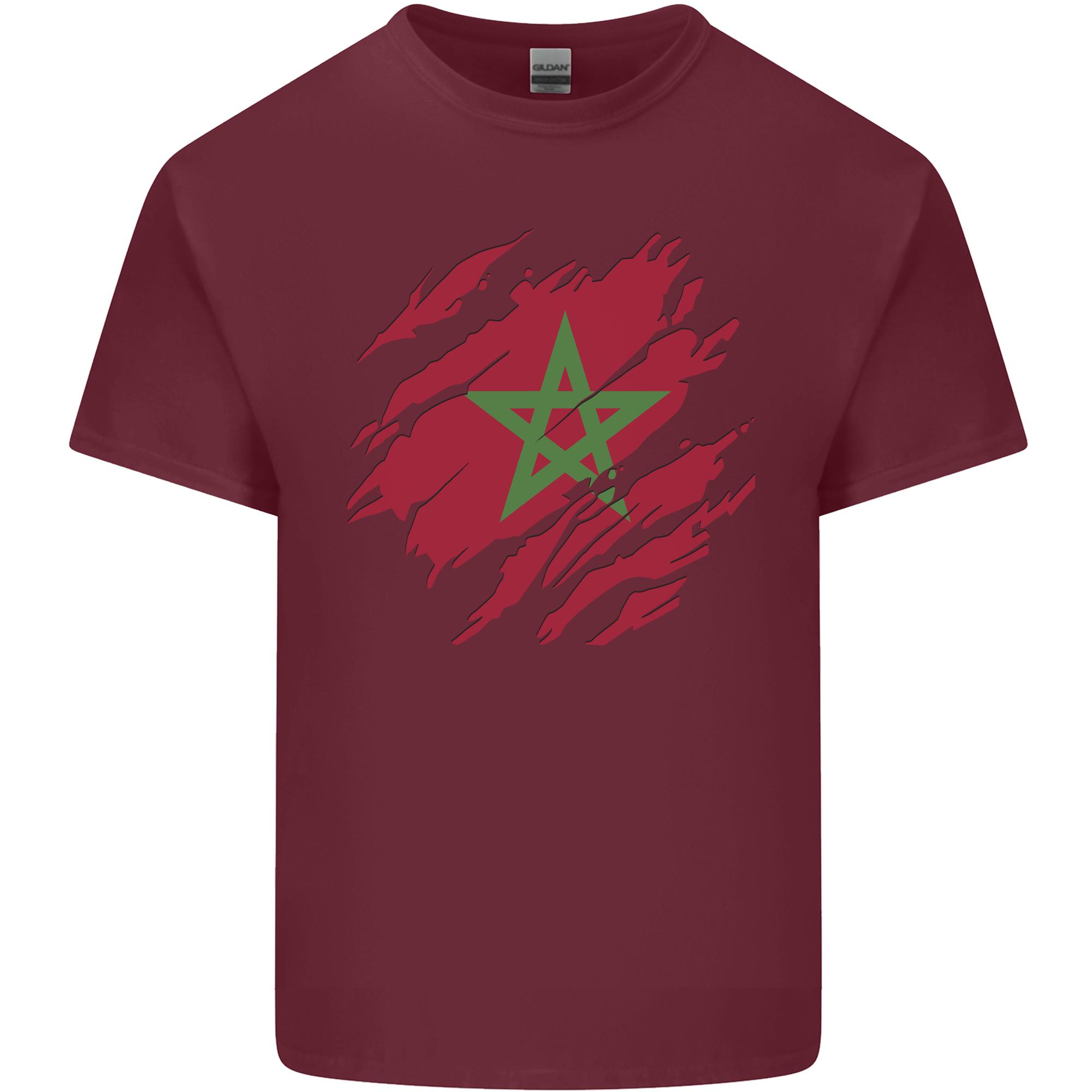 Torn Morocco Flag Moroccan Day Football Unisexs Light Cotton TShirt S
