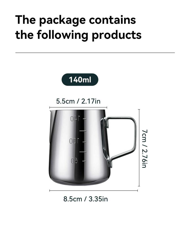 Milk Frothing Jug Espresso Coffee Cup With Scale Thickened Stainless Steel Milk Pitcher For Latte Art Coffee Accessorie