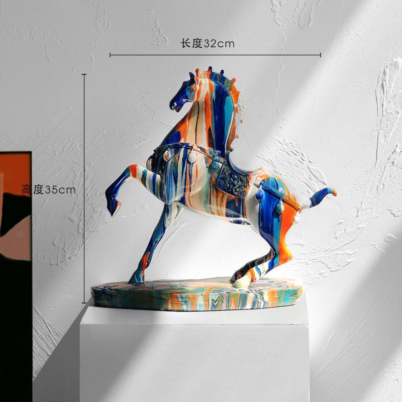 Large Luxury Horse Figurine Modern Creative Home Decor for Living Room TV Cabinet Entryway Elegant Housewarming Gift