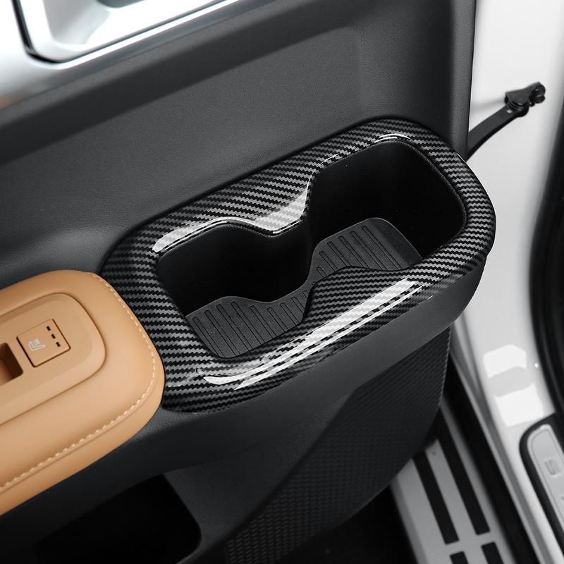 2PCS Car Interior Accessories 2-row Cup Holder Rear Drainage Cup Frame Trim ABS Material For Hyundai Santa Fe MX5 2024 2025 LHD