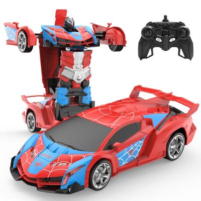 DEERC Çocuklar için Uzaktan Kumandalı Araba, RC Araba, Robot Oyuncak, Dönüşebilen Robot, Akrobasi Arabası, Spor Araba, 2'si 1 Arada Dönüştürülebilir Robot, Demo Modu, 360°