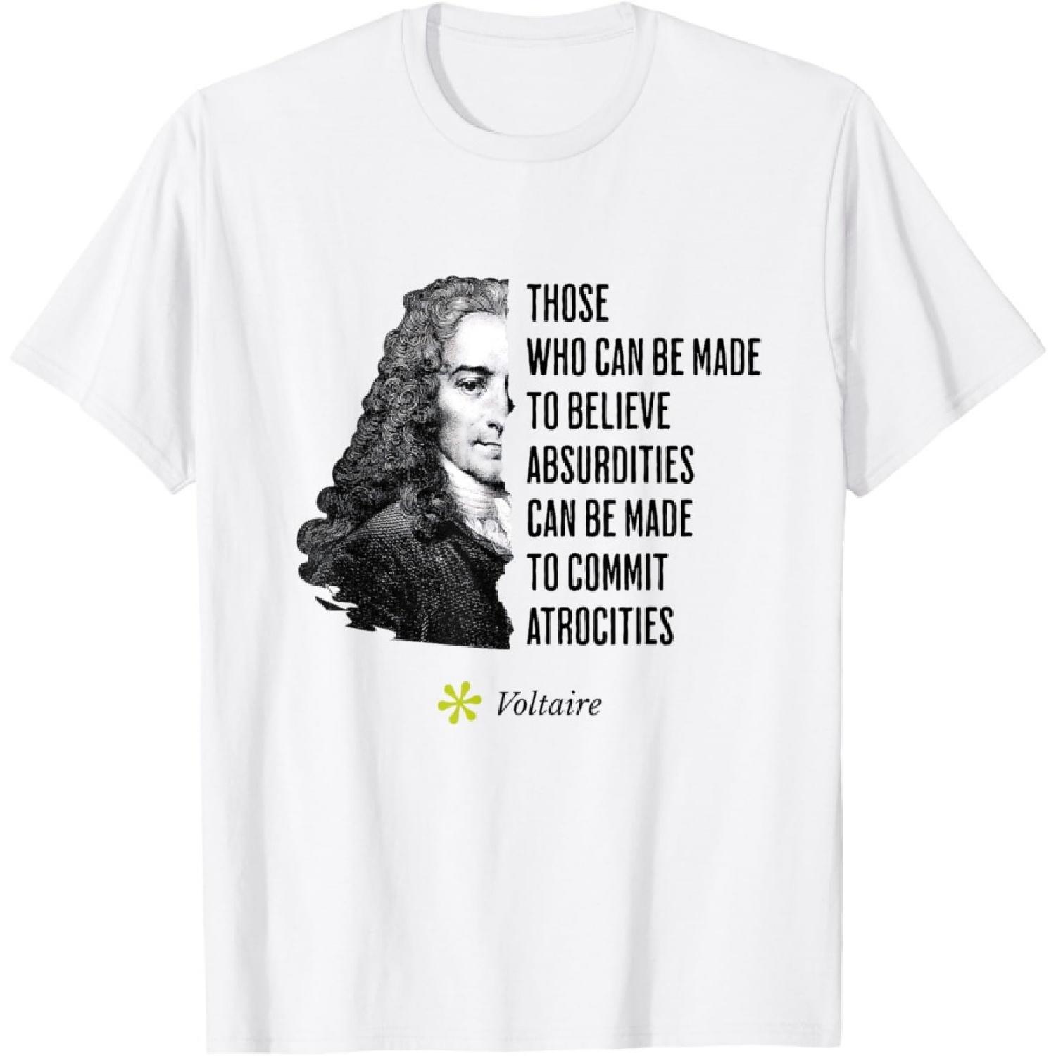 Вольтер Цитата Абсурды и Зверства Философия Футболка(1) S