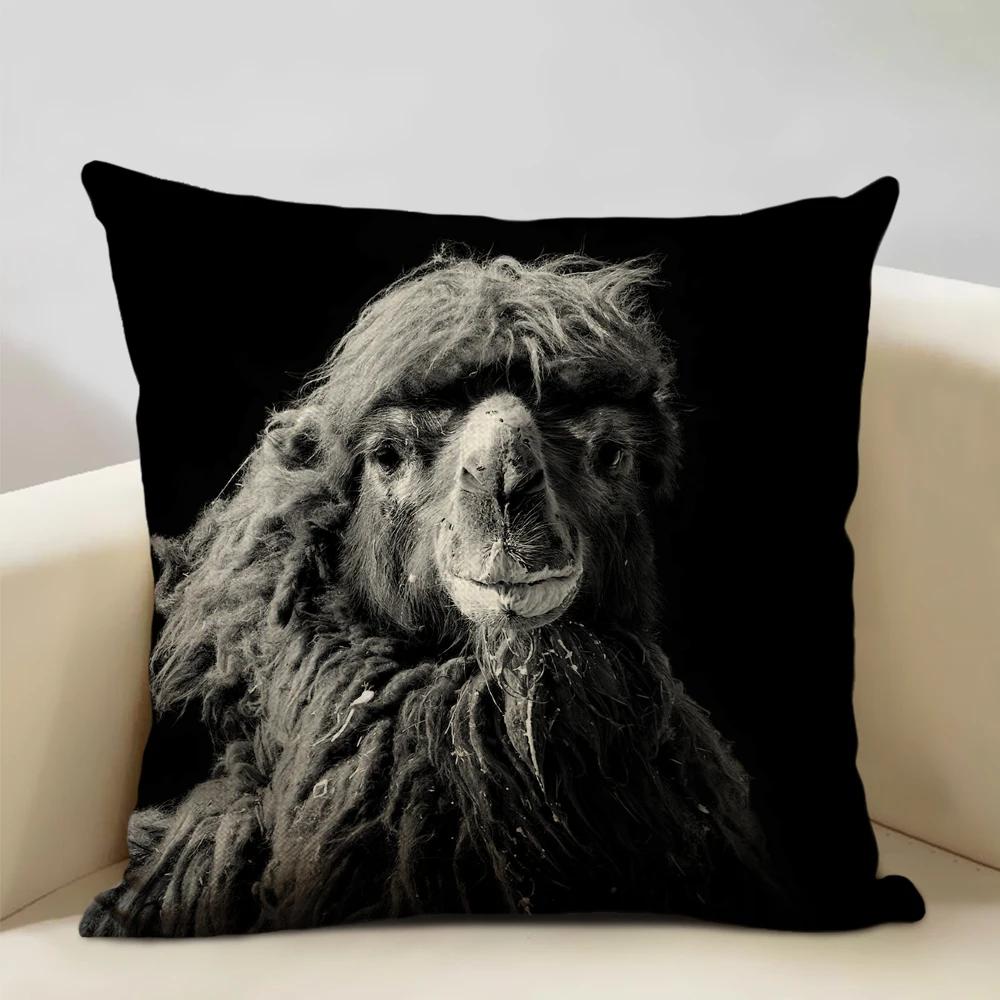 Animal Portrait Cushion Cover,Lion, Tiger, and Bear Patterns,Home Sofa Decorative Throw Pillow Case Perfect Children's Gift