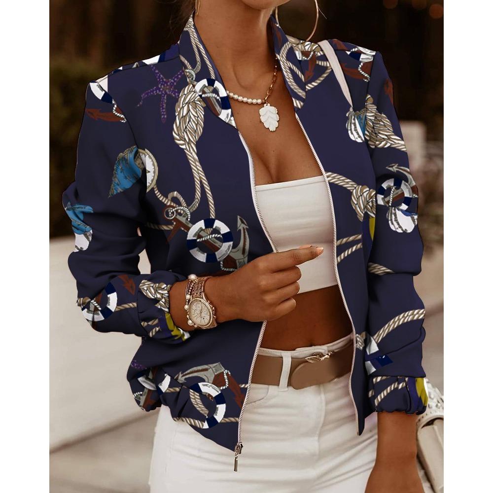 HNXC Women's Fashion Casual Summer Solid Color Print Long Sleeve Blouses & Shirts