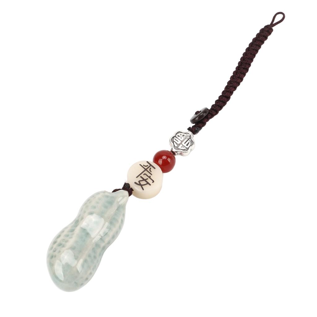 Erdnuss Schlüsselanhänger Porzellanperlen DIY Attraktiv Dekorativ Praktisch Niedlicher Stil Hängeanhänger für