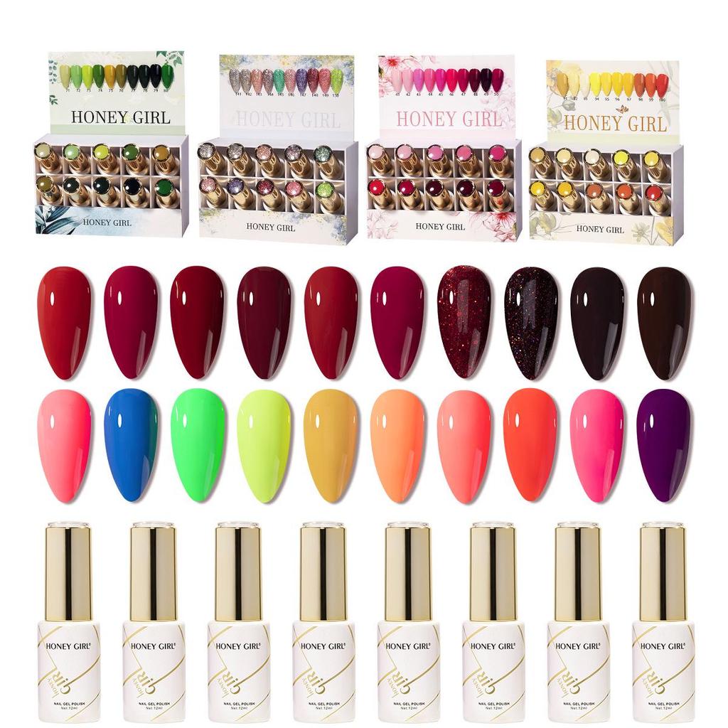 160-Color Versatile Solid Nail Gel Polish Set - New Season Bestseller