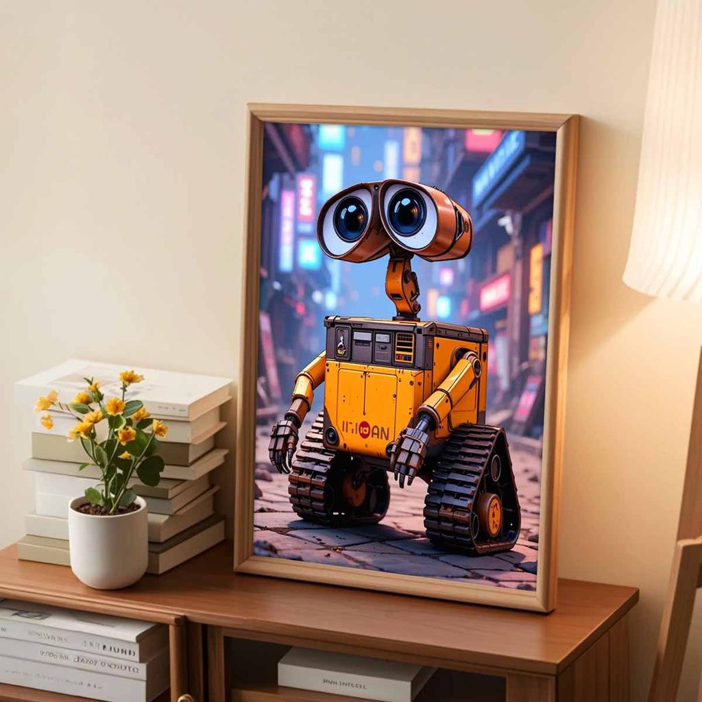 Full Round Diamond Painting Poor Wall-e Art Rhinestone Picture Mosaic DIY 5D Cross Stitch Embroidery Home Decoration