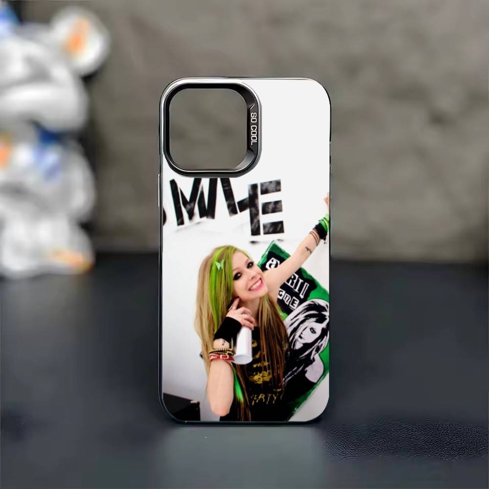 Star Singer Avril Lavigne Phone Case For iPhone 17 16 15 14 13 12 11 Pro Max Plus Silver candy Matte Cover