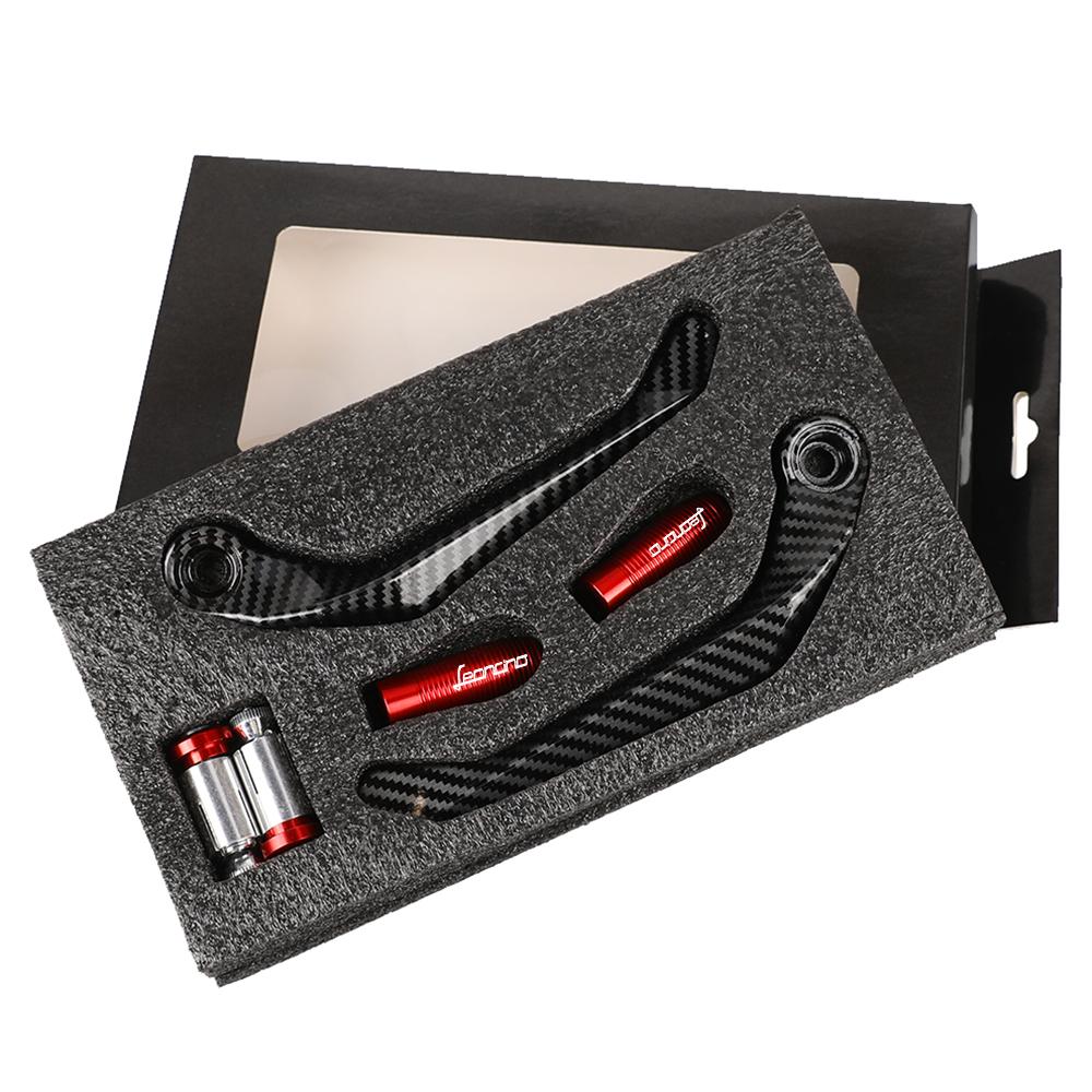 With Logo Motorcycle Accessories CNC Handlebar Grips Hand Guard Brake Clutch Levers Protector For BENELLI Leoncino 250 500
