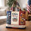 USA 250. Jahrestag Tragetasche, Unabhängigkeitstag Handtasche, Rot Weiß Blau Einkaufstasche, Wiederverwendbare Patriotische Tasche für 4. Juli Geschenke