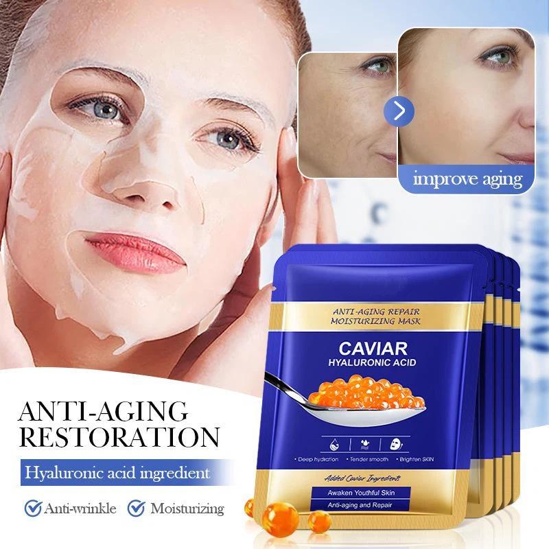 Caviar & Hyaluronic Acid Anti-Aging Repair Sheet Mask for All Skin Types