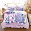 I Love The 80s Bedding Set Duvet Cover + 2 Pillowcases Retro 80s Neon Cassette Tape Pop Vintage Bedroom Decor