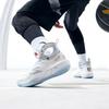 Anta Kids KT8 Non-Slip Shock Absorbing Wear-Resistant High-Top Basketball Shoes Kids Basketball Shoes Silver Blue 312311130-10