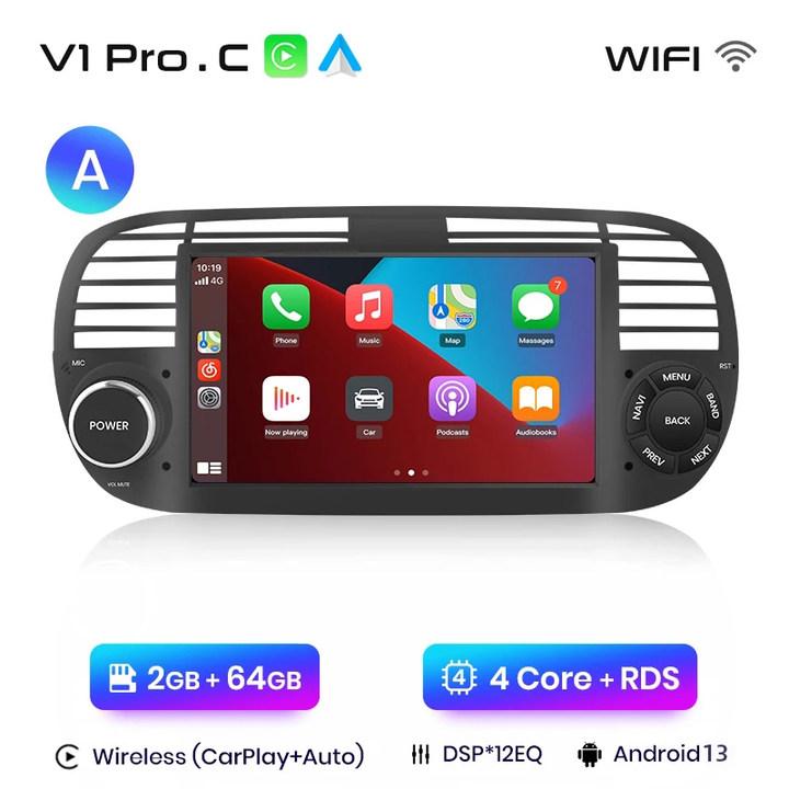 Android 13 Car Radio Player For FIAT 500 Abarth 2007-2015 Multimedia GPS Navigation autoradio Support Carplay RDS DAB