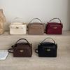 Spring New Exquisite Small Square Handbag for Women Fashionable Top Handle Shoulder Crossbody Bag
