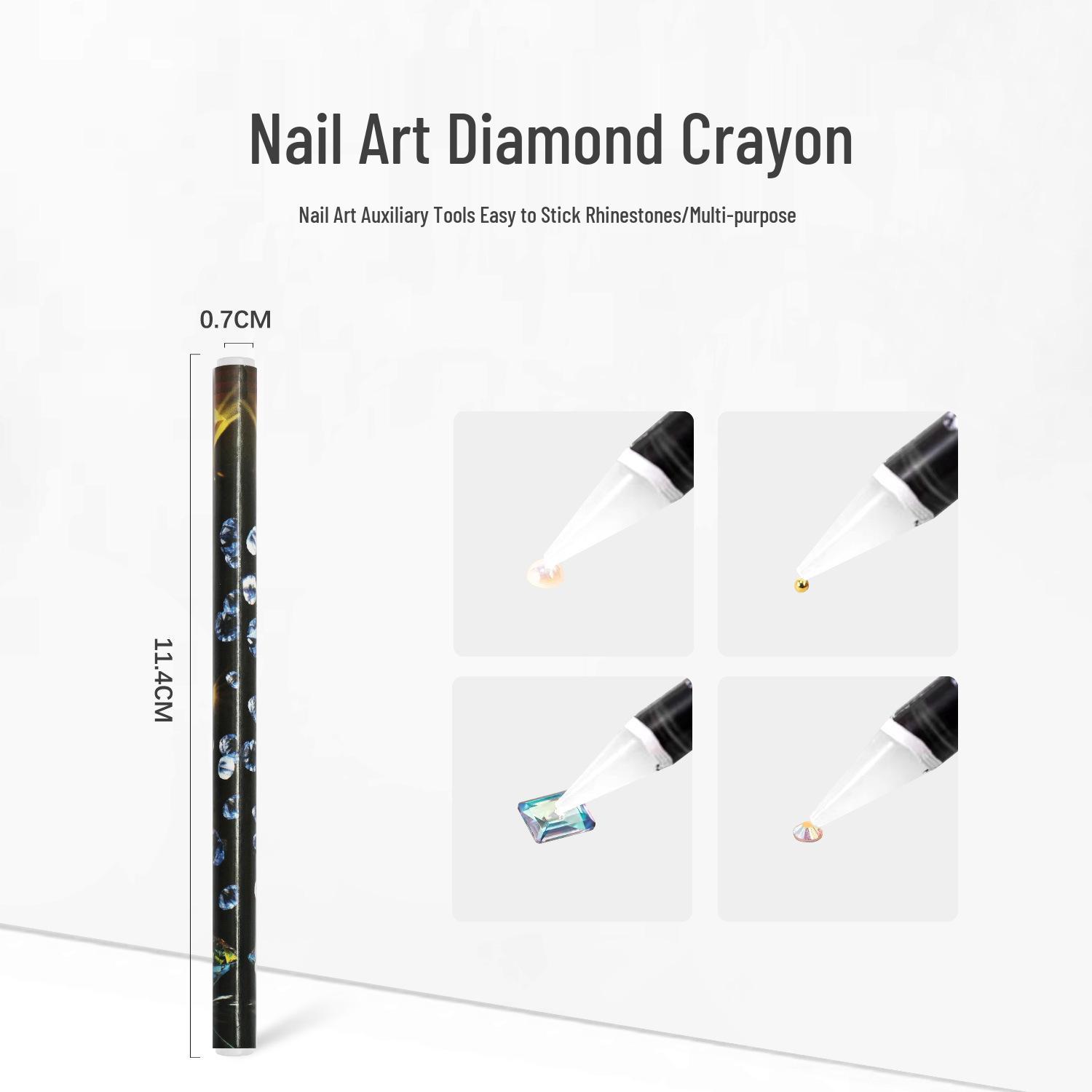Nail Art Rhinestone Crayon Suction Pen - Durable High-Adhesion Diamond Inlay Tool
