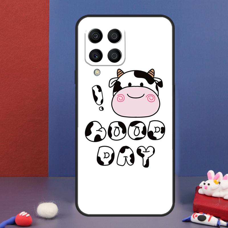 Milk Cow Skin Print Luxury Case For Samsung Galaxy M32 M52 M12 M16 M14 M54 M13 M33 M53 M56 M36 M31 M11 M35 M55 M15 M06