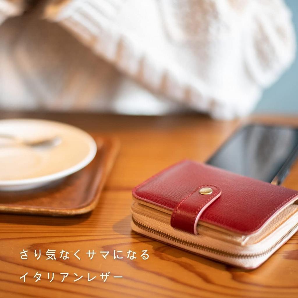 RafiCaro Genuine Cowhide Leather Bifold Italian Round Green Women's Wallet, Leather, Compact, Zipper,