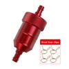 Motorcycle Oil and Gas Fuel Filter Aluminum Alloy Gasoline Cleaner Filter Reusable Cleanable Fuel Filter for Motocross ATV Quad
