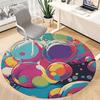 1pc Bubbles Colors Office Round Area Rug, Indoor Mat Suitable For Office, Under Office Chairs Bedroom Living Room Home Decor, Room Deco