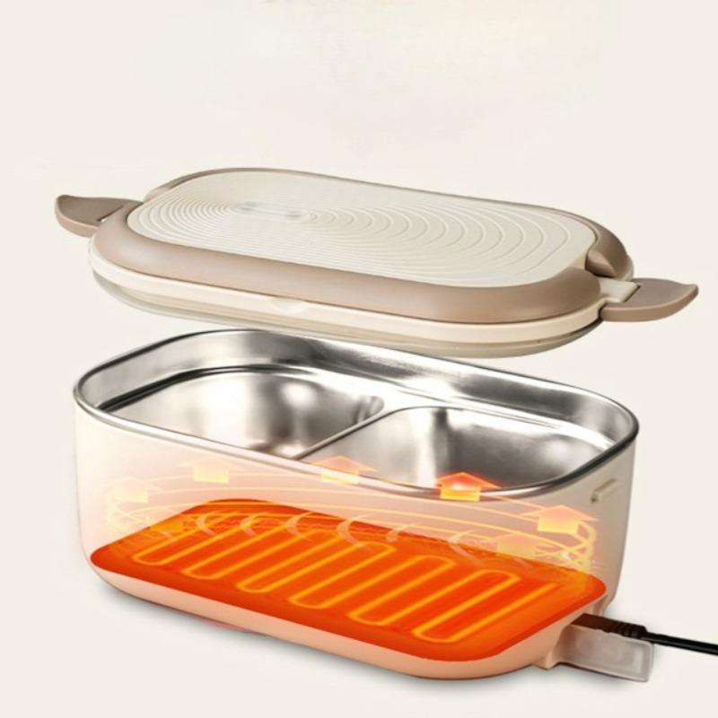 Multifunction Electric Lunch Box Corded Heating No Water Needed Multi Layer Insulation for Office Car Essential