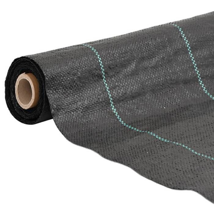 VidaXL Membrane anti-mauvaises herbes noir 1x50 m PP, tissu anti-mauvaises herbes, membrane de contrôle des mauvaises 4005181