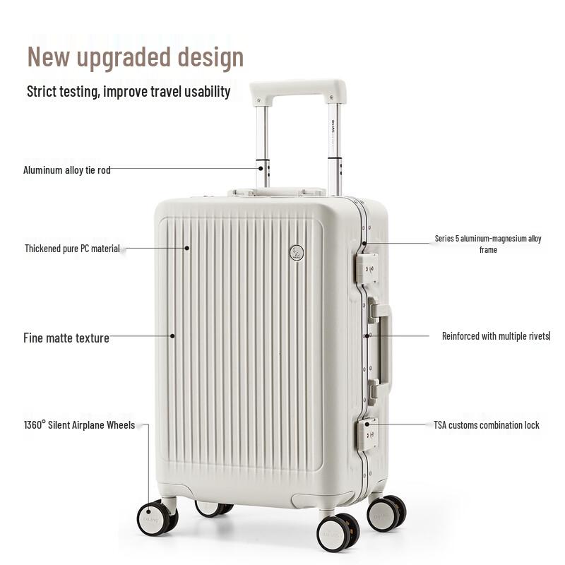 OIWAS OCX6672A Aluminum Frame Carry-on Suitcase