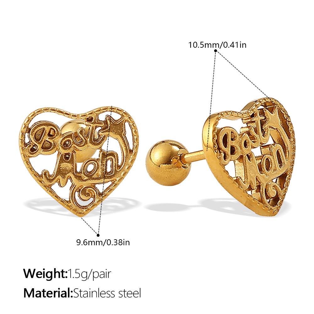 Stylish cute exquisite wind irregular shape stud earrings stainless steel gold plated variety earrings women