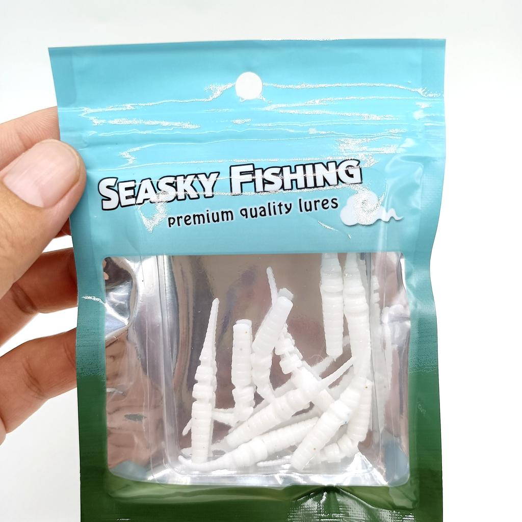 DUODUOYU 10PCS TPE Mini Soft Fishing Lure Silicone Bait 0.3g/40mm Artificial Swimbait Jig Wobbler Bass Bait Fishing Tackle