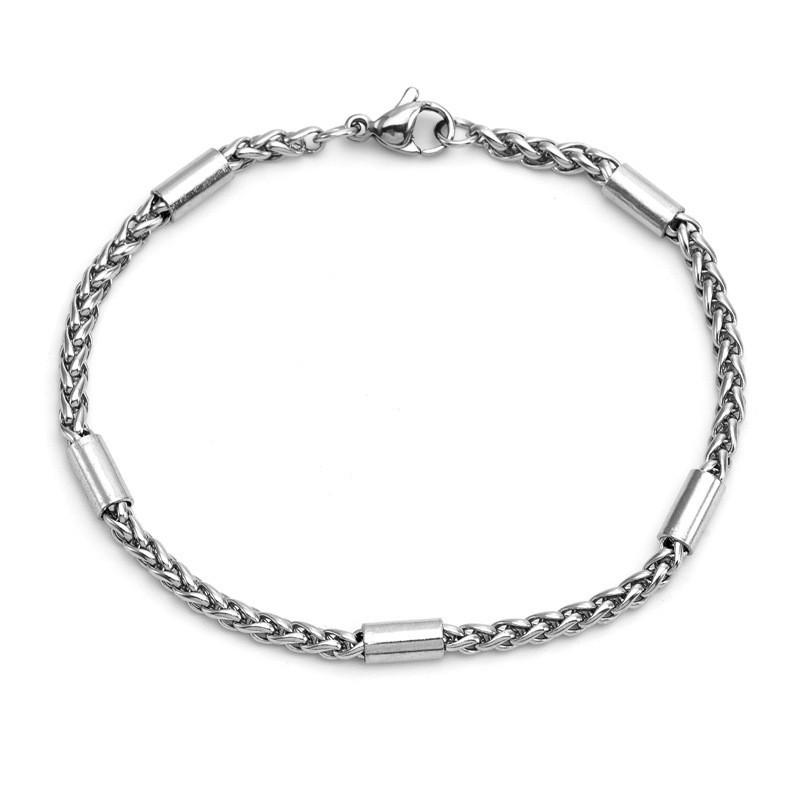 Titanium Steel Hand Jewelry Trendy Punk Layered Bracelet Cuban Chain Dragon Bone Chain Stainless Steel Bracelet Three-Piece Set