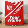 Name Custom Sivasspor Print Flannel Blanket High Quality Warm Comfortable Cover for All Seasons Perfect for Gifts Home Decor