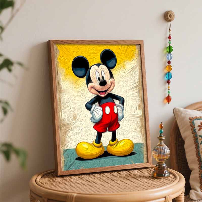 Disney Mickey Mouse Paint By Number Kit Number Drawing Canvas DIY Picture Home Decor Disney Art Poster Gift Modern Wall Decoration
