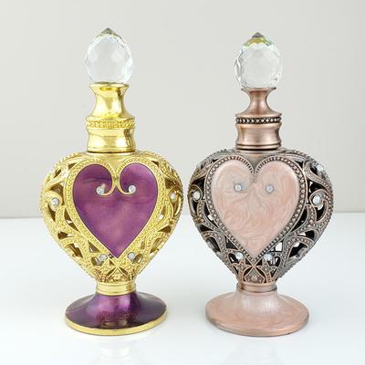 12ml Leere Parfümflasche mit Tropfer, Arabischer Vintage Glasbehälter, Nachfüllbar für ätherische Öle & Aromatherapie, DGBG Geschenk