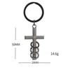 Guardian Cross Keychain Three Ring Laser Design Hip Hop Fashion Style Practical Personality Bag Charm