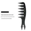 Retro Pompadour Men's Styling Comb - Large Tooth, Slicked Back Texture, Double-Sided, Wide Tooth