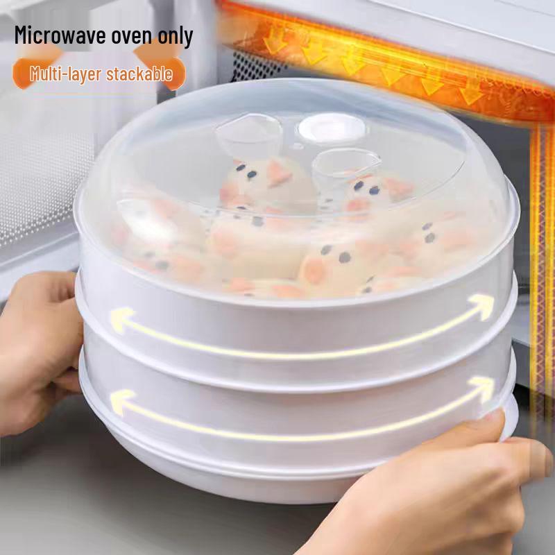 Multilayer Microwave Steamer for Mantou, Baozi, Dumplings, and Rice