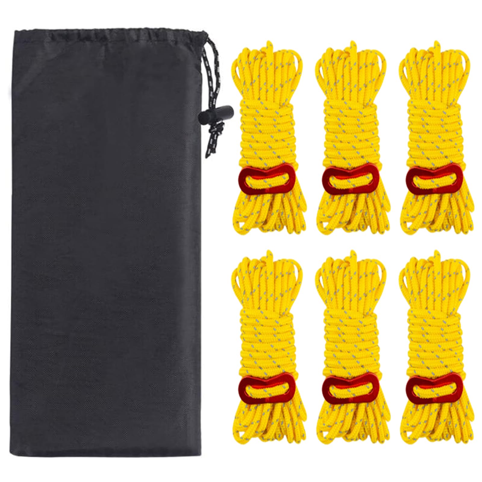 YFFSFDC Tent Rope Set of 6 4mm * 4m Load 4mm*4m