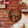 2D Flat Circular Wood Beer Opener Vintage Radio Dial Sound Wave Pattern Wall Plaque for Pub Garage Home Decoration 6