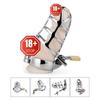 RUNYU Adult Sextoy Tooys Men'S Metal Penis Chastity Cage Adjustable Cock Ring Restriction Punitive Stainless Steel Lock Sex Toy